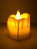 Свеча светодиодная 3,5*5мм с каплями,цилиндр,воск Свеча светодиодная 3,5*5мм с каплями,цилиндр,воск