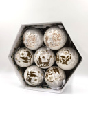 Шар елочный пластик d 7,5 см "Merry Christmas", микс L7-6