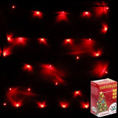 Гирлянда эл. нить 2,5 м, 24 LED, IP20, красный, зеленый провод 130-356