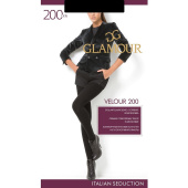 Колготки GLAMOUR Velour 200 nero 3
