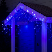 Гирлянда эл. д/улицы бахрома 3 м (60), синий, 160 LED, IP44, прозрачный провод 4356991