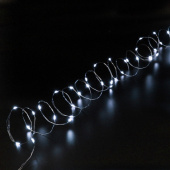 Гирлянда эл. нить 10 м, 100 LED "Роса", белый