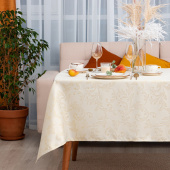 Скатерть 142*110 см Patterns цв. золотой 7097322