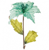 Цветок Н.Г 25см ПУАНСЕТИЯ" НА КЛИПСЕ ЗЕЛЕНЫЙ