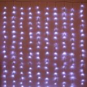 Гирлянда эл. занавес 1,5х2,5 м, белый, 240 LED "Водопад" 