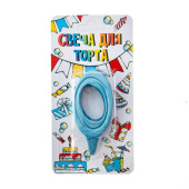 Свеча д/торта Цифра 0 Грация бирюза