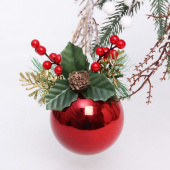 Шар новогодний "Лесное чудо" 8 см, Красный Шар новогодний "Лесное чудо" 8 см, Красный
