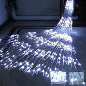 Гирлянда эл. занавес 3х2 м, белый теплый, 320 LED "Водопад" 4L 320WTF-WW
