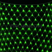 Гирлянда эл. сетка 2х2 м, 240 LED, IP 20, зеленый, белый провод ТМ "SNOW TECH" FBWLEDB240-4G