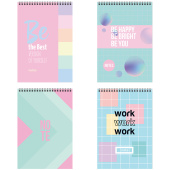 Блокнот А6 40л. на гребне BG "Pastel notes" Б6гр60 888