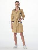 Халат женский "Флора" бежевый/коричневый рр56-58/170-176 Халат женский "Флора" бежевый/коричневый рр56-58/170-176