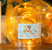 Гирлянда эл. нить 10 м, желтый, 100 LED "Снежинки" 3612323