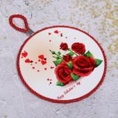 Подставка керамическая 16 см "Счастливого Дня Валентина" розы
