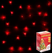 Гирлянда эл. нить 3,5 м, 36 LED, IP20, красный, прозрачный провод 130-340