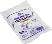 Перчатки полиэтиленовые, прочные, ПНД, прозрачные, р-р М, "Идеал", 50 пар/кор