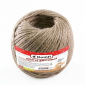 Шпагат джутовый 50 м, d 2 мм, 1200 текс, "Komfi" бурый HRD050T