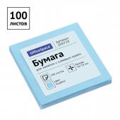 Блок самоклеящийся OfficeSpace 76*76мм, 100л, голубой 299719