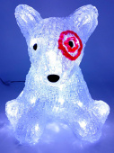 Фигура эл. акрил, 26х25х28 см, 40 LED, IP44, "Собака" белый холодный WK923122119