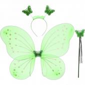 Карнавальный набор (крылья, ободок, палочка) "Фея Нежность" Зеленый