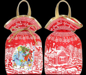 Мешочек подарочный спанбонд, 2 кг, с ламинир. рисунком, с двумя ручками, красный/золото УТ0475 Мешочек подарочный спанбонд, 2 кг, с ламинир. рисунком, с двумя ручками, красный/золото УТ0475