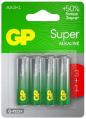 Элемент питания GP Super G-TECH 15A LR6/316/AA BL3+1
