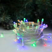 Гирлянда эл. нить 5 м, мультицвет, 50 LED, прозрачный провод 3556755