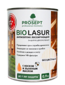 Антисептик лессирующий защитно-декоративный PROSEPT BiO LASUR / бесцветный / 0.9 л