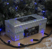Гирлянда эл. д/улицы нить 10 м, синий, 100 LED, IP65, черный провод 3584105