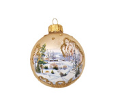 Шар елочный стекло 6,5 см  "Русская зима 2" КУ-65-2141 Шар елочный стекло 6,5 см  "Русская зима 2" КУ-65-2141