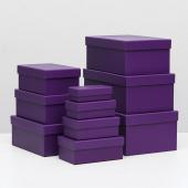 Коробка картон прямоугольная10 16*8,5*6см Пурпурный 