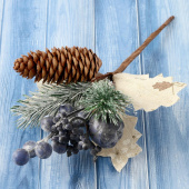 Декор "Зимнее очарование" шишка черника хвоя, 18 см 5046936