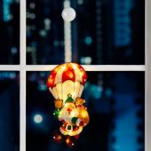 Фигура световая на присоске Дед Мороз на парашюте 42х20х2 см Т/БЕЛЫЙ 6116461   