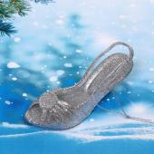 Украшение новогоднее подвесное "Туфелька" серебро