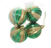 Набор шаров елочных пластик 4 шт, d 6 см, микс, "Яркий праздник" 542-064