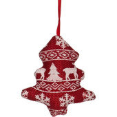 Игрушка елочная текстиль,  10 см, "Елочка", Lefard красный 364-391