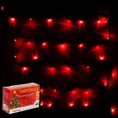 Гирлянда эл. нить 7 м, красный, 80 LED 196-113 