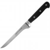 Нож для обвалки мяса «Проотель»; сталь нерж., пластик; L=285/155, B=15мм; черный,
