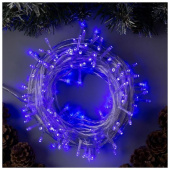 Гирлянда эл. нить 20 м, 200 LED, IP20, синий, прозрачный провод 3556806