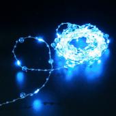 Гирлянда эл. нить 5 м, голубой, 50 LED "Льдинка"
