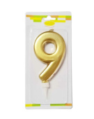 Свечи для торта 12см Цифра Gold 9