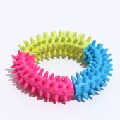 Игрушка жевательная для собак "Кольцо с шипами", TPR, 11 см, микс цветов 7520884