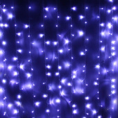 Гирлянда эл. д/улицы занавес 2х6 м, белый холодный, 960 LED, IP 54, прозрачный провод 183-020