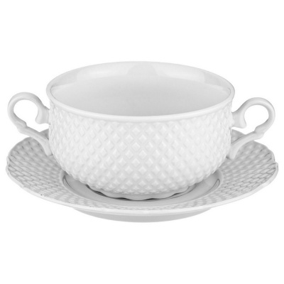 Бульонница 350мл Диаманд на подставке 