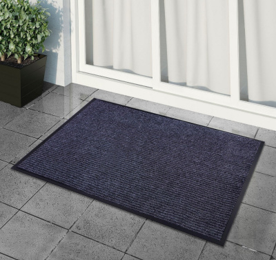 Коврик влаговпитывающий 90*150см "Ребристый" серый SunStep