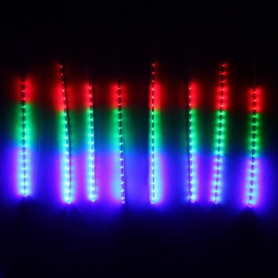 Гирлянда эл. сосулька 2х0,5 м, мультицвет, 36 LED "Тающая сосулька" 183-0036