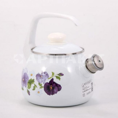 Чайник 2,5л эмал Анютины глазки