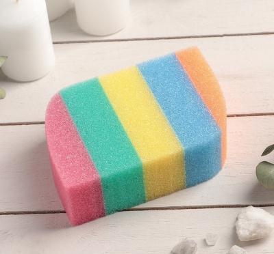 Губка банная "Бриз" 13*9 см 672744