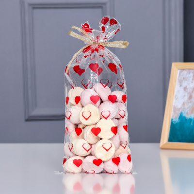 Пакет фасовочный прозрачный, с рисунком, 15х30 см, 25 мкм, "Красные сердца" 9865878