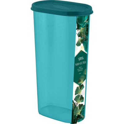 Банка д/сыпучих продуктов Neo Luxe 2,4 л изумрудный агат