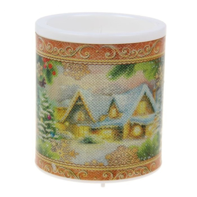 Свеча светодиодная 8*7,3см С Новым годом 1071917_